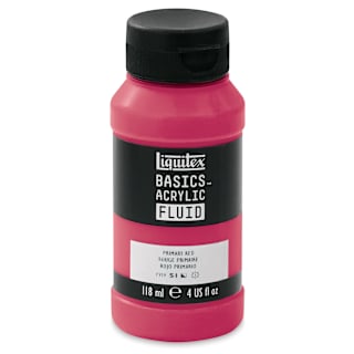 Liquitex Basics Acrylic Fluid Paint - Primary Red, 118 ml