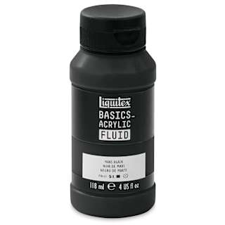 Liquitex Basics Acrylic Fluid Paint - Mars Black, 118 ml