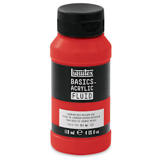 Liquitex Basics Acrylic Fluid Paint - Cadmium Red Medium Hue, 118 ml