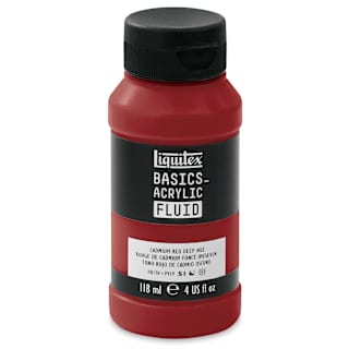 Liquitex Basics Acrylic Fluid Paint - Cadmium Red Deep Hue, 118 ml