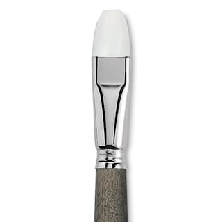 Escoda Perla Toray White Synthetic Brush - Bright, Short Handle, Size 20