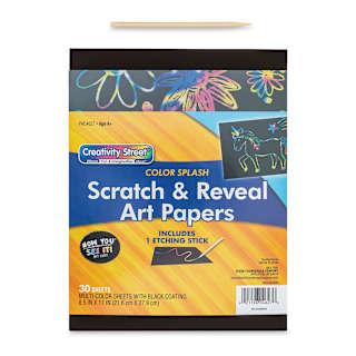 Now You See It Scratch and Reveal Art Paper - Color Splash, Pkg of 30 Sheets