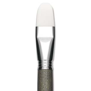 Escoda Perla Toray White Synthetic Brush - Bright, Short Handle, Size 24