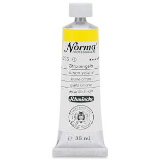 Schmincke Norma Professional Oil Paint - Lemon Yellow, 35 ml, Tube