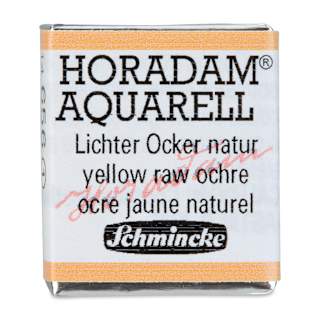 Schmincke Horadam Aquarell Watercolor - Yellow Raw Ochre, Half Pan