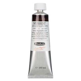 Schmincke Mussini Oil Color - Transparent Asphaltum Brown, 150 ml tube