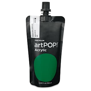 artPOP! Heavy Body Acrylic Paint - Medium Green, 120 ml Pouch
