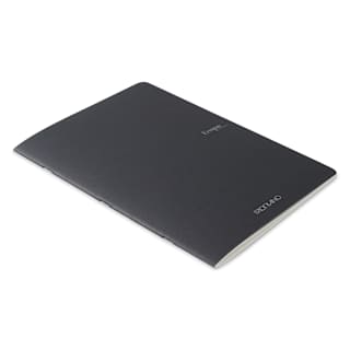 Fabriano EcoQua Staplebound Notebook - Black, 11.7" x 8.3", Blank