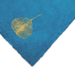 Black Ink Nepalese Gold Bodhi Paper - Blue/Gold, 20" x 30"