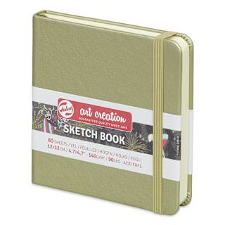 Talens Art Creations Sketchbook - Metallic White Gold, 4.7" x 4.7"
