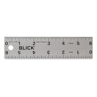 Blick Aluminum Non-Slip Ruler - 6"