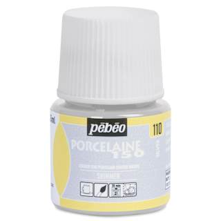 Pebeo Porcelaine 150 Paint - Shimmer Silver, Shimmer Opaque, 45 ml bottle