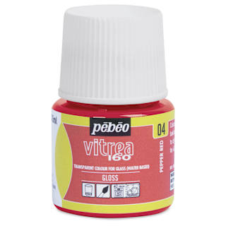 Pebeo Vitrea 160 Glass Paint - Pepper Red, Glossy, 45 ml bottle
