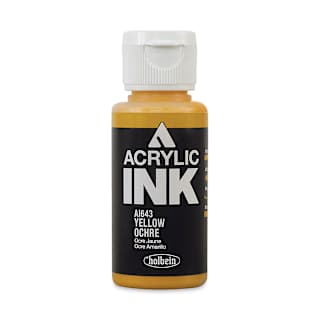 Holbein Acrylic Ink - Yellow Ochre, 30 ml