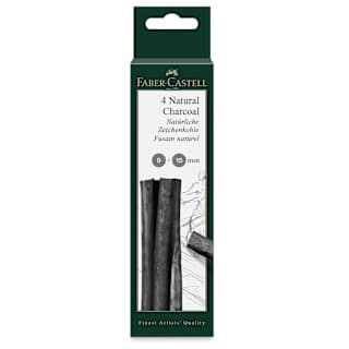 Faber-Castell Pitt Natural Willow Charcoal - Set of 4, 9-15 mm