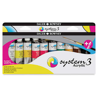 Daler-Rowney System3 Medium Body Acrylic Paints - Set of 10, Studio Colors, 37 ml
