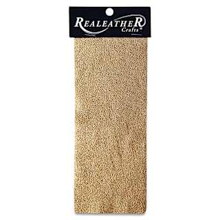 Realeather Metallic Leather Trim - Gold, 9" x 3"
