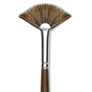 Silver Brush Monza Synthetic Mongoose Artist Brush - Long Handle, Fan, Size 4
