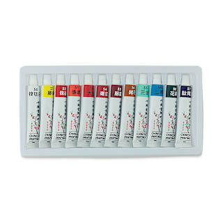 Yasutomo Authentic Chinese Watercolor Set - Set of 12 colors, 12 ml tubes