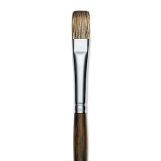Silver Brush Monza Synthetic Mongoose Artist Brush - Long Handle, Flat, Size 12