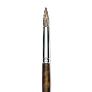 Silver Brush Monza Synthetic Mongoose Artist Brush - Long Handle, Round, Size 12