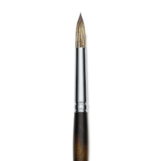 Silver Brush Monza Synthetic Mongoose Artist Brush - Long Handle, Round, Size 10