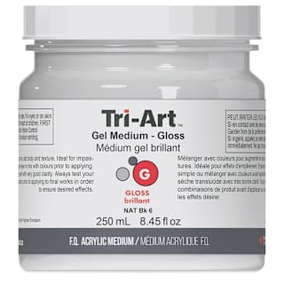 Tri-Art Acrylic Gel Medium - Gloss, 250 ml jar