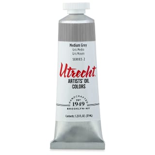 Utrecht Artists' Oil Paint - Medium Grey, 37 ml, Tube
