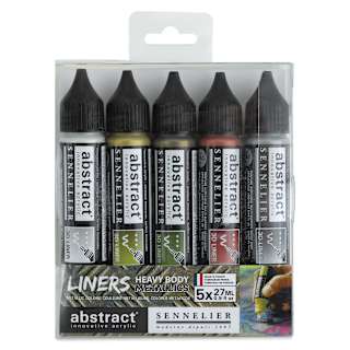 Sennelier Abstract 3D Liner - Metallics, Set of 5