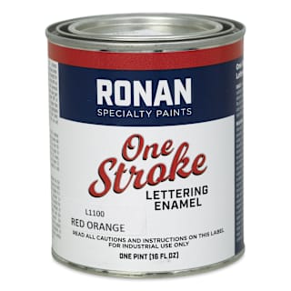 Ronan One Stroke Lettering Enamel - Red Orange, Pint