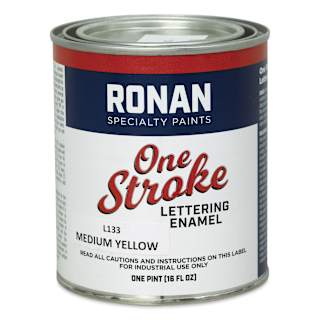 Ronan One Stroke Lettering Enamel - Medium Yellow, Pint