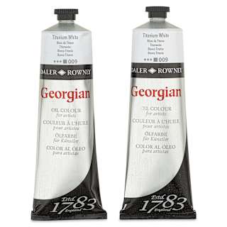 Daler-Rowney Georgian Oil Color - Set of 2, Titanium White, 225 ml tubes