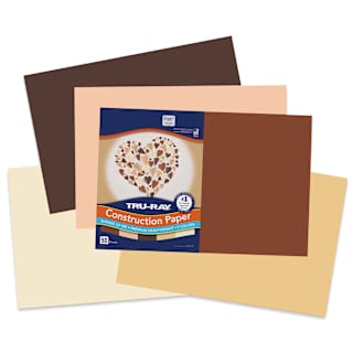 Pacon Tru-Ray Construction Paper - 12" x 18", Shades of Me, 50 Sheets