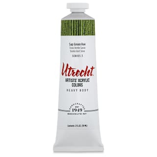 Utrecht Artists' Acrylic Paint - Sap Green Hue, 2 oz tube