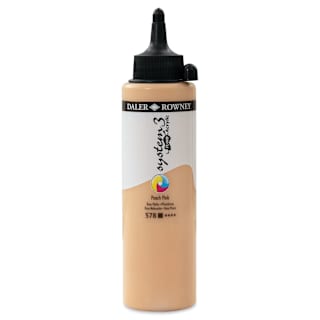 Daler-Rowney System3 Fluid Acrylic - Peach Pink, 250 ml