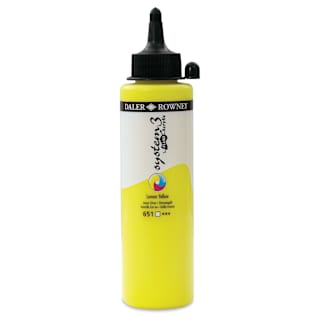 Daler-Rowney System3 Fluid Acrylic - Lemon Yellow, 250 ml