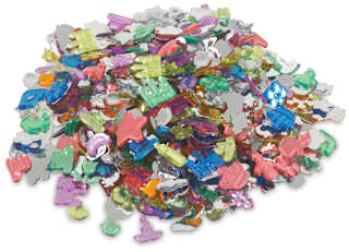 Creativity Street Fun Gems - Assorted Shapes, Colors, and Sizes, 1/2 lb