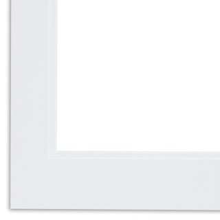 Crescent Select Conservation Solids Pre-Cut Double Mat - Vivid White/Vivid White, 4 ply, 11" x 14"