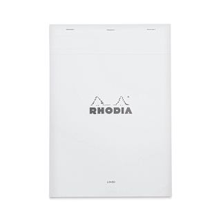 Rhodia Top-Stapled Notepad - Ice, Lined, 8-1/4" x 11-3/4"