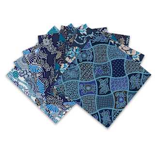 Aizome Chiyogami Washi Origami Paper - 5-7/8" x 5-7/8"