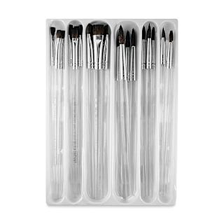 Royal & Langnickel Clear Choice Soft Natural Hair Brushes Value Set - Flats and Rounds, 24 Pieces