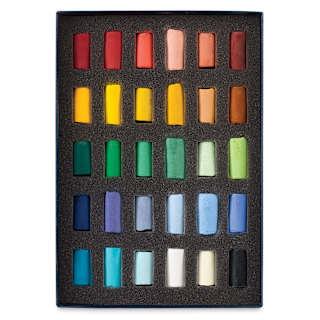 Unison Handmade Pastels - Assorted Colors, Set of 30, Half Stick