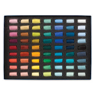Unison Handmade Pastel Set - Assorted Colors, Set of 63, Half Stick