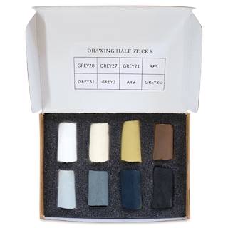 Unison Handmade Pastel Set - Drawing Colors, Set of 8, Half Stick