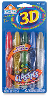 Elmer's 3D Washable Paint Pens - Classic Colors, Pkg of 5