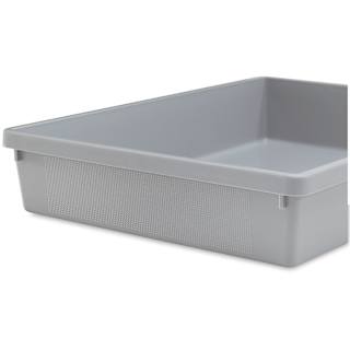 Hann Certwood Tote Tray - 3" x 12- 1/4" x 16-3/4", Light Gray