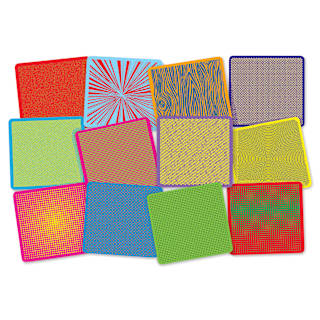 Roylco Pop Art Rubbing Mats - Set of 12