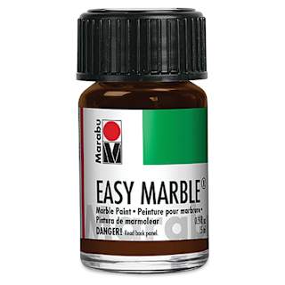 Marabu Easy Marble Paint - Dark Brown, 15 ml