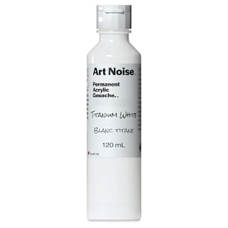 Tri-Art Art Noise Permanent Acrylic Gouache - Titanium White, 120 ml, Bottle