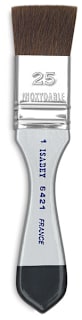 Isabey Squirrel Brush - Flat Wash, Short Handle, 1"